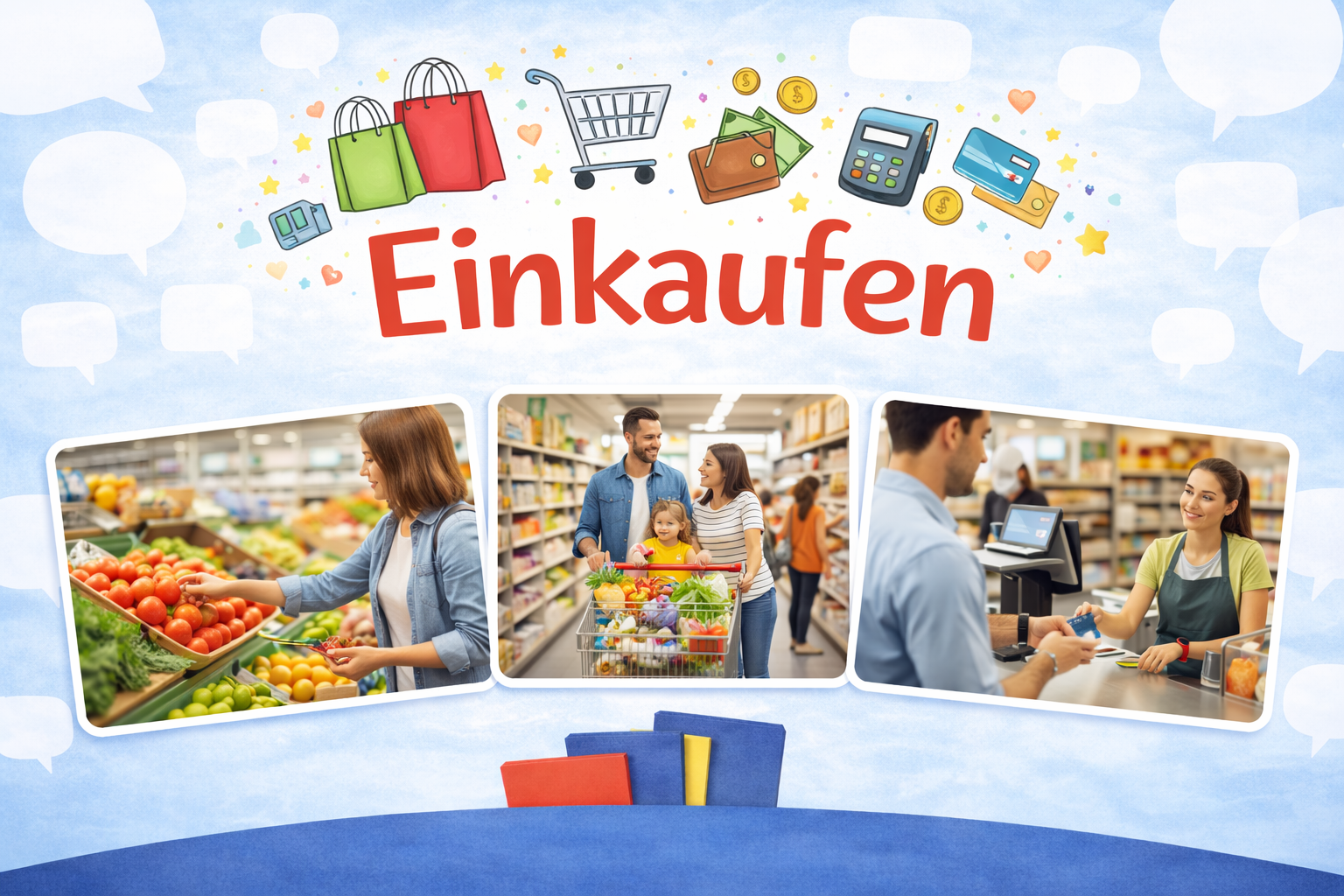 Einkaufen – Englischkurs bei Sprachregen