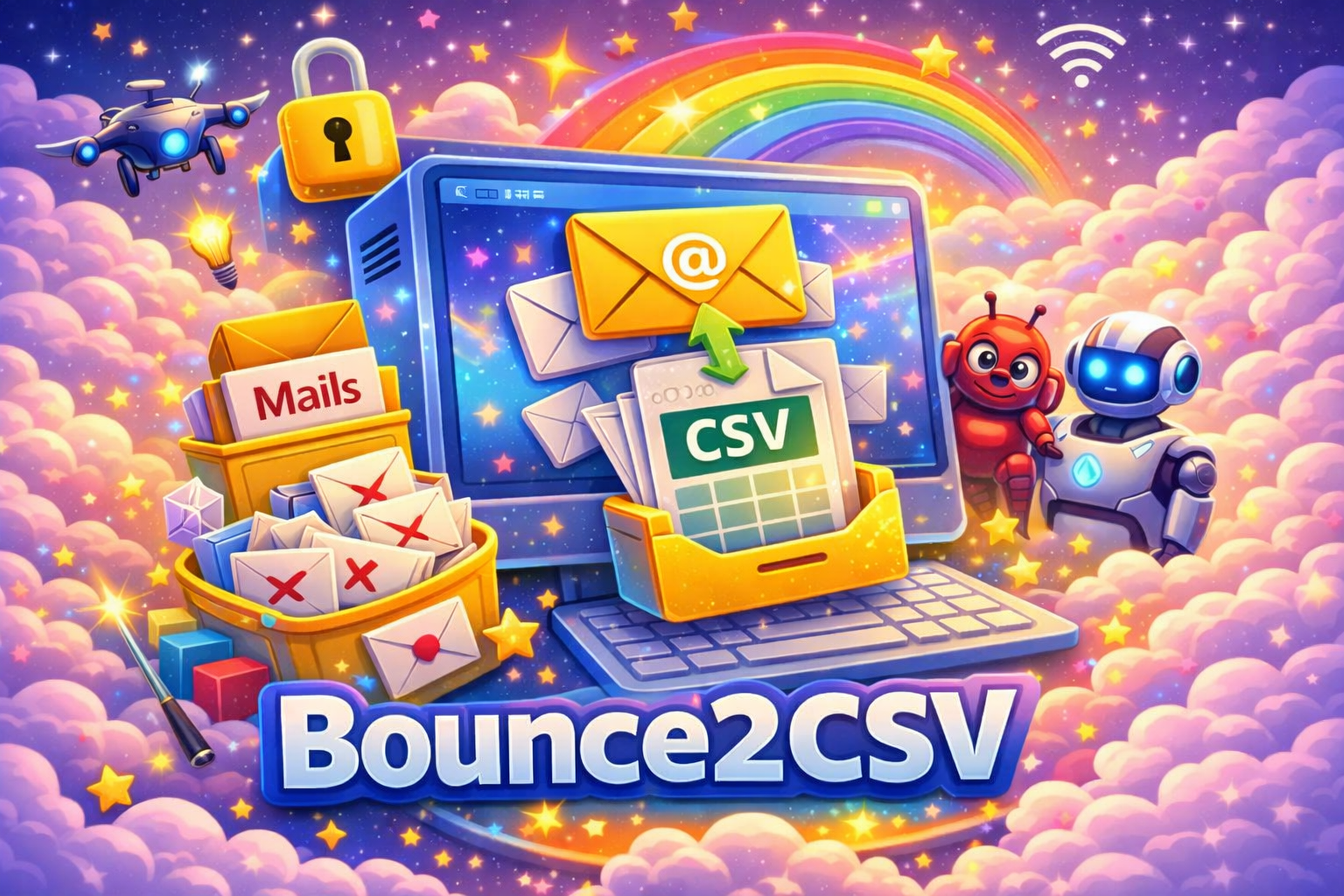 Bounce2CSV – Bounce-Mails oder Postfachinhalte aus Outlook nach CSV exportieren – Vorschau