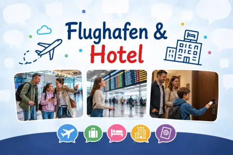 Flughafen & Hotel – Englischkurs bei Sprachregen