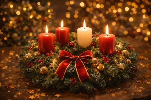 Adventskranz – Advent wreath Bild